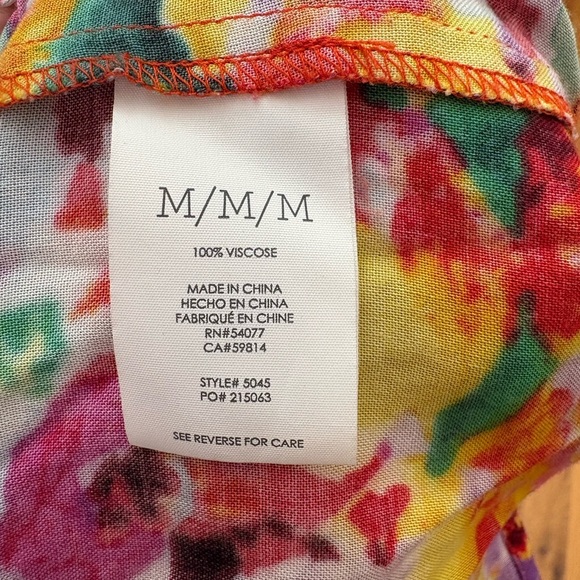 Cabi Colorful Abstract Floral Sleeveless Blouse Size Medium - Picture 6 of 6